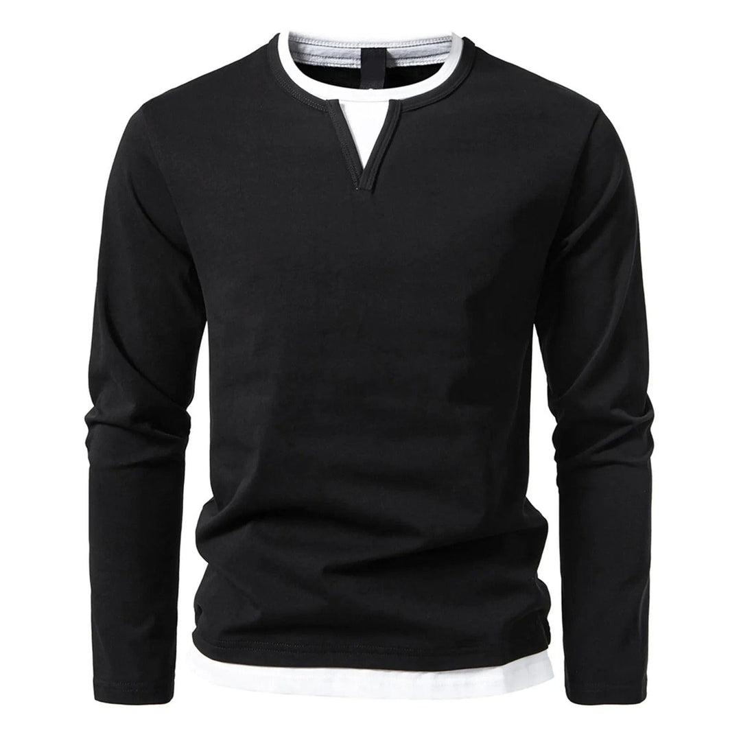 Kent | Stylish Layered V-Neck Long Sleeve Shirt For Men