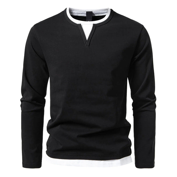 Kent | Stylish Layered V-Neck Long Sleeve Shirt For Men
