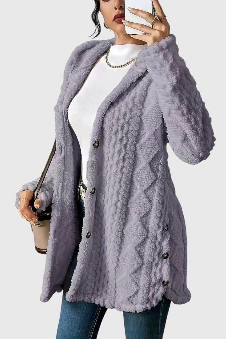 Gladys - Comfortable Mid-length Cardigan