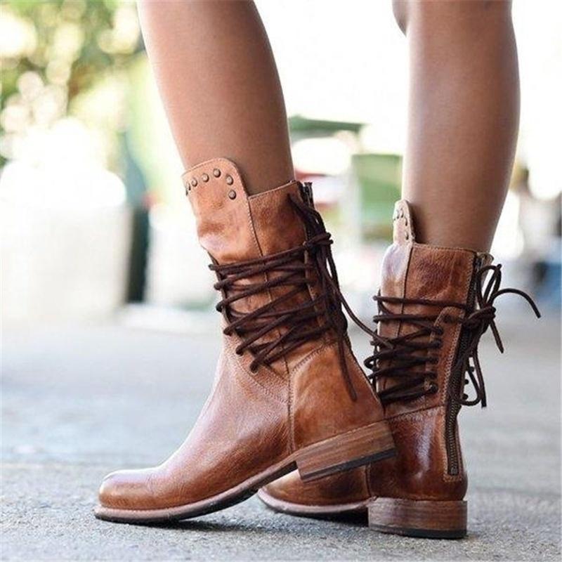 Anita - Stylish Leather Booties