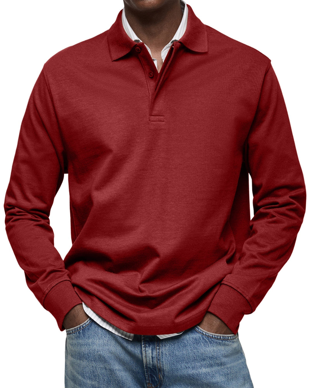 Jack | Casual Long Sleeve Polo Shirt For Men