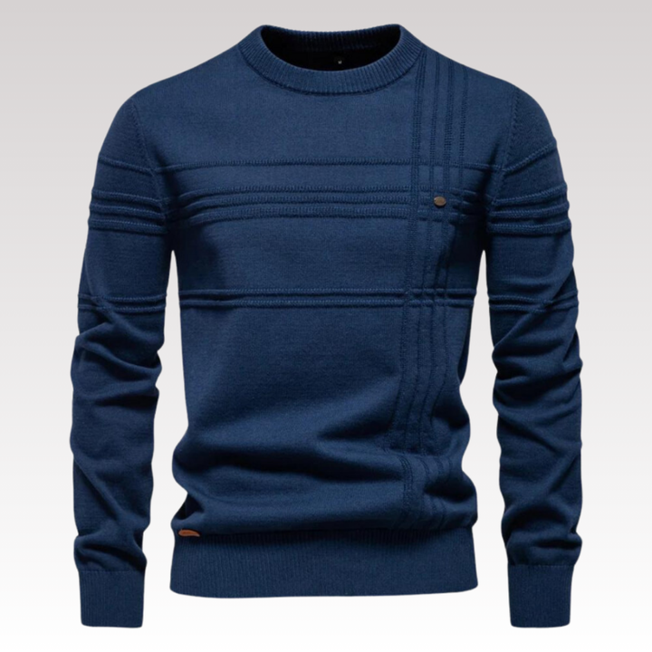 David  | Stylish Textured Crew Neck Sweater For Men