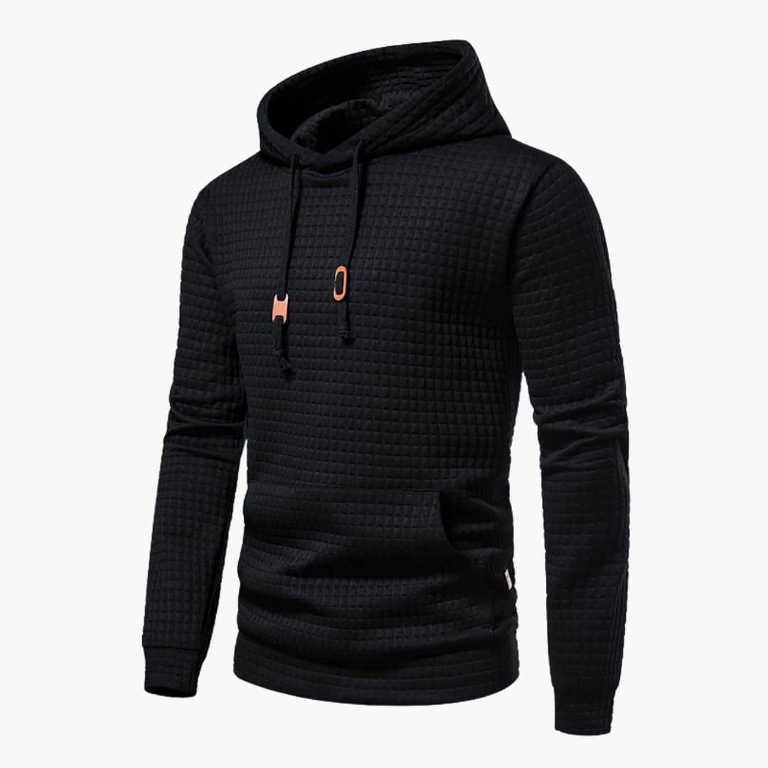 Trevor | Casual Fitted Waffle Fabric Hoodie For Men