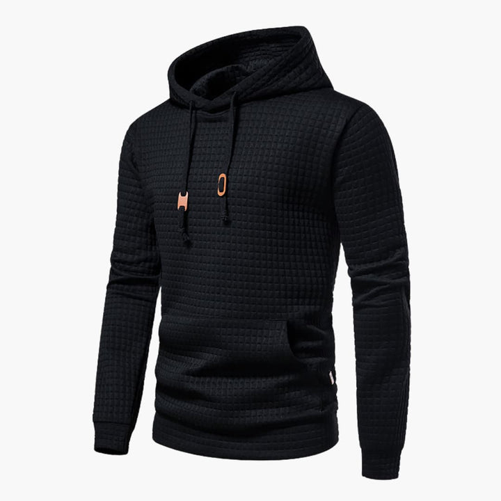 Trevor | Casual Fitted Waffle Fabric Hoodie For Men