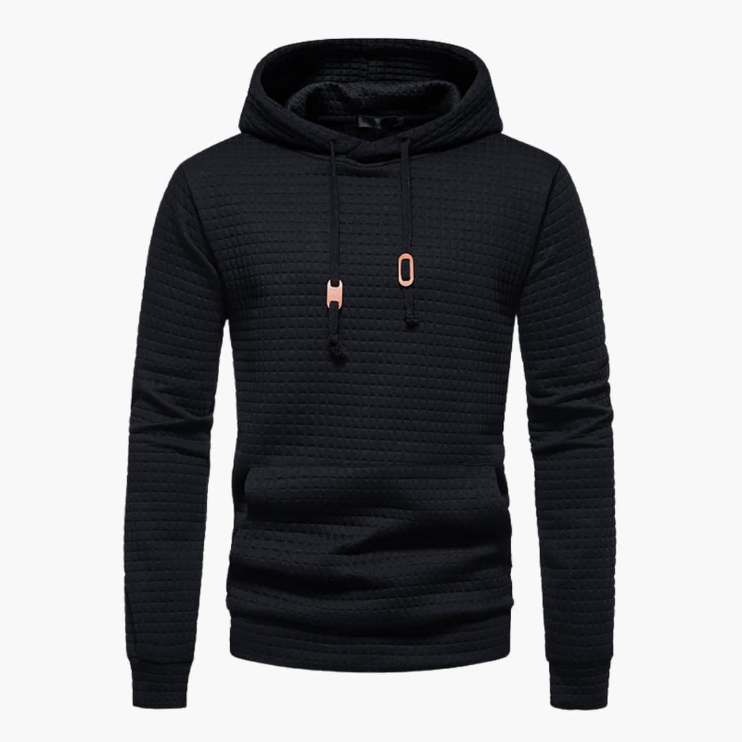 Trevor | Casual Fitted Waffle Fabric Hoodie For Men