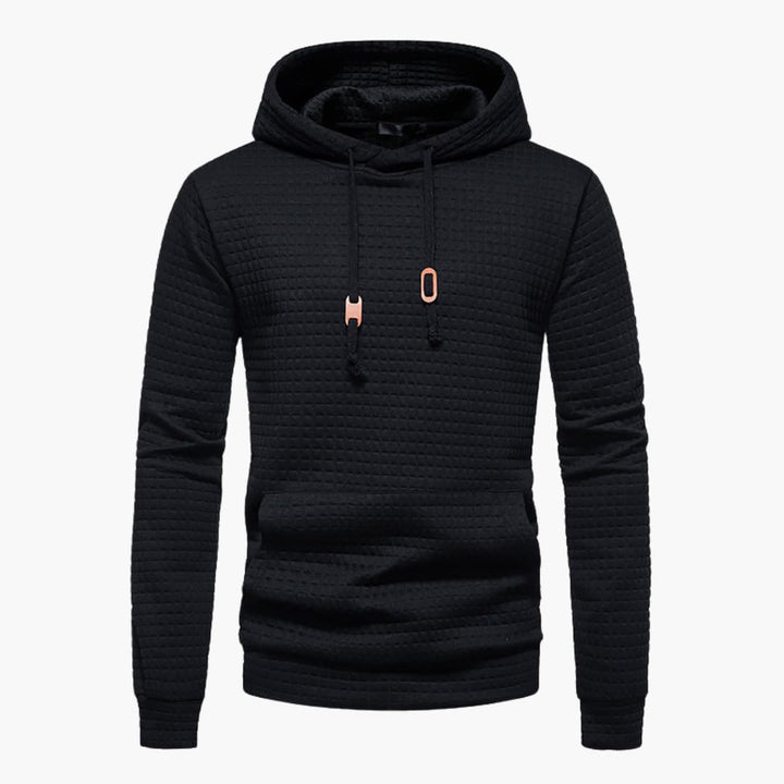 Trevor | Casual Fitted Waffle Fabric Hoodie For Men