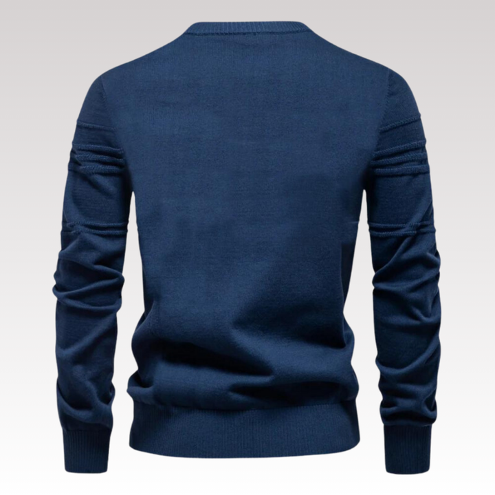 David  | Stylish Textured Crew Neck Sweater For Men