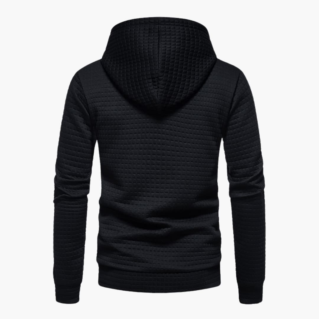 Trevor | Casual Fitted Waffle Fabric Hoodie For Men