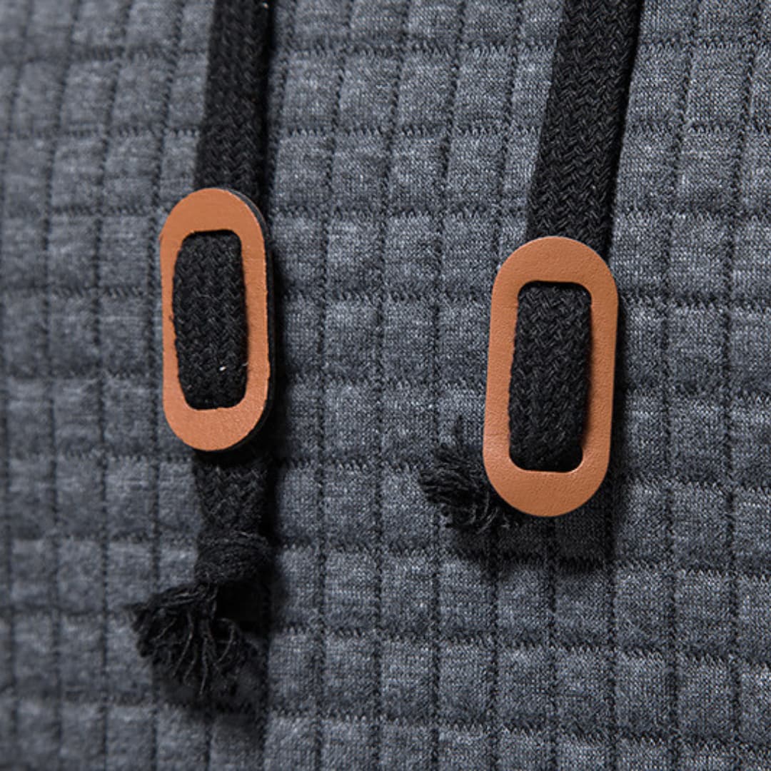 Trevor | Casual Fitted Waffle Fabric Hoodie For Men