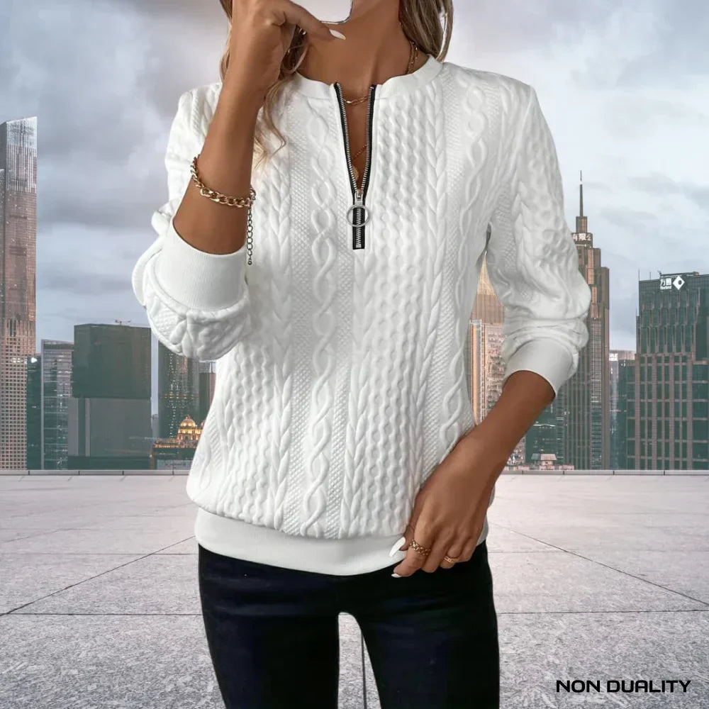 Non-Duality Zip-Up Sweater