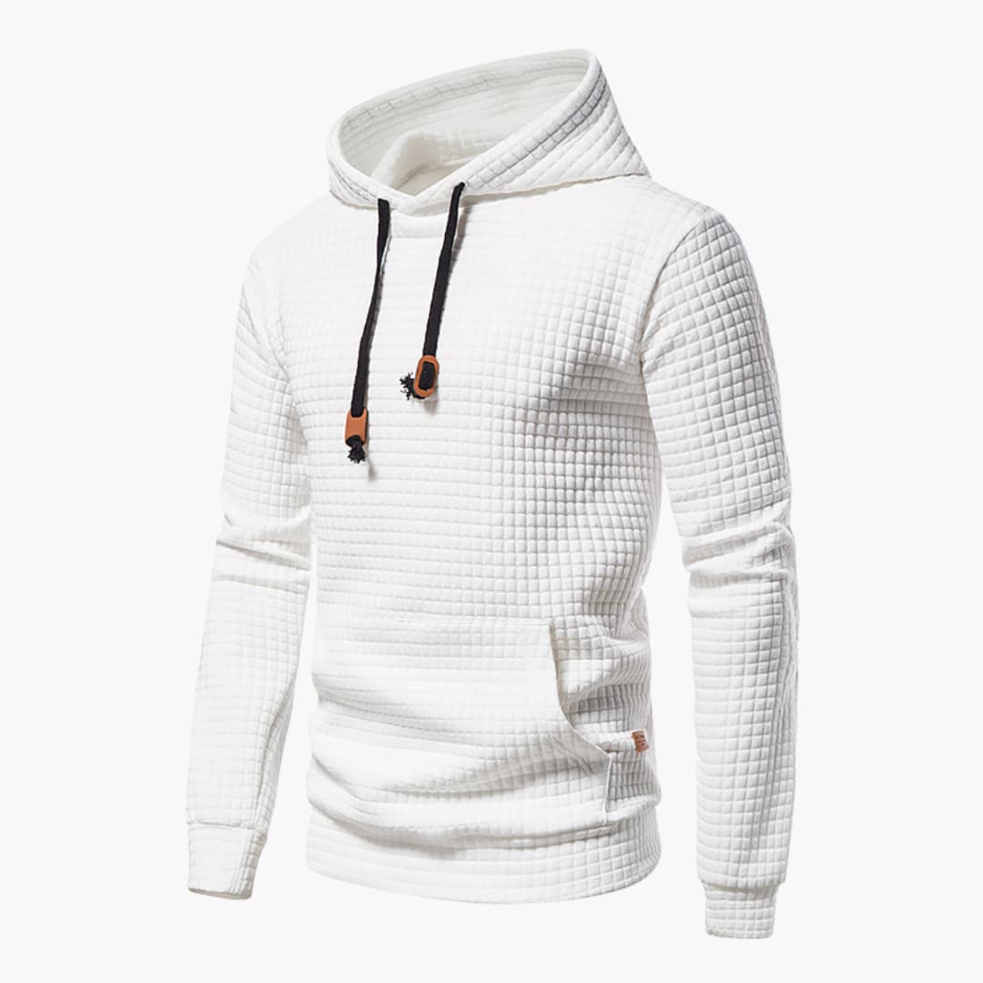 Trevor | Casual Fitted Waffle Fabric Hoodie For Men