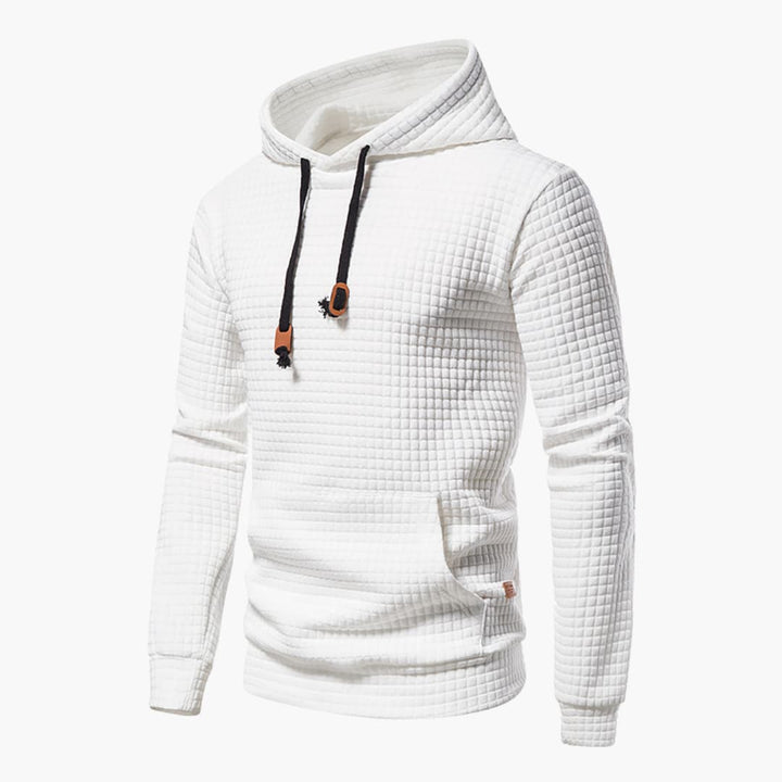 Trevor | Casual Fitted Waffle Fabric Hoodie For Men