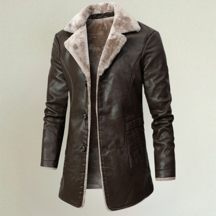Leon  | Premium Shearling Leather Coat For Men