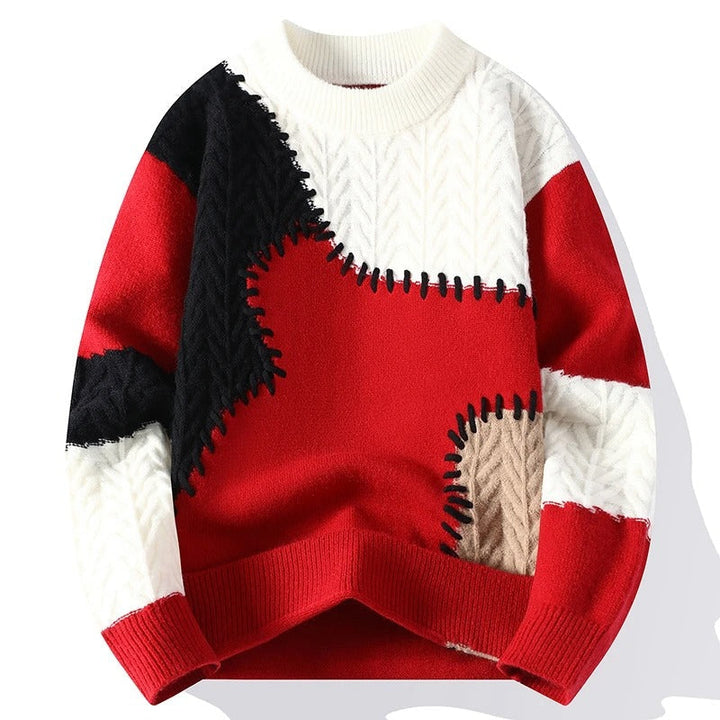 Willow | Cozy Colorblock Knit Sweater For Men