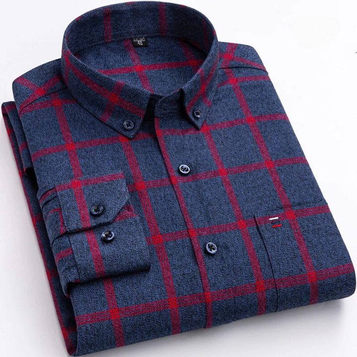 Liam | Stylish Checkered Button-Down Shirt For Men