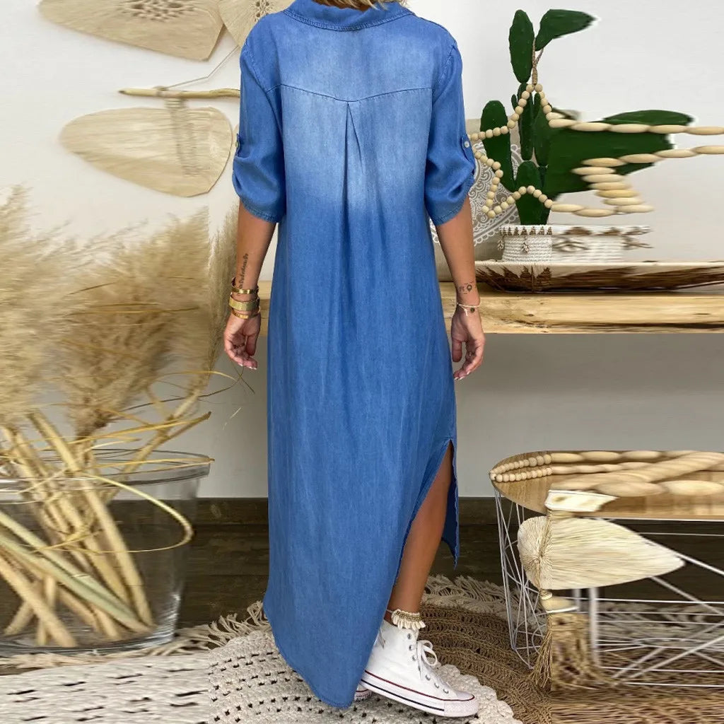 Lea - comfy denim dress