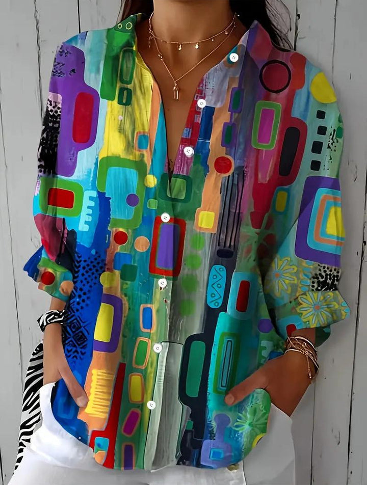 Freja | Abstract Colorflow Shirt