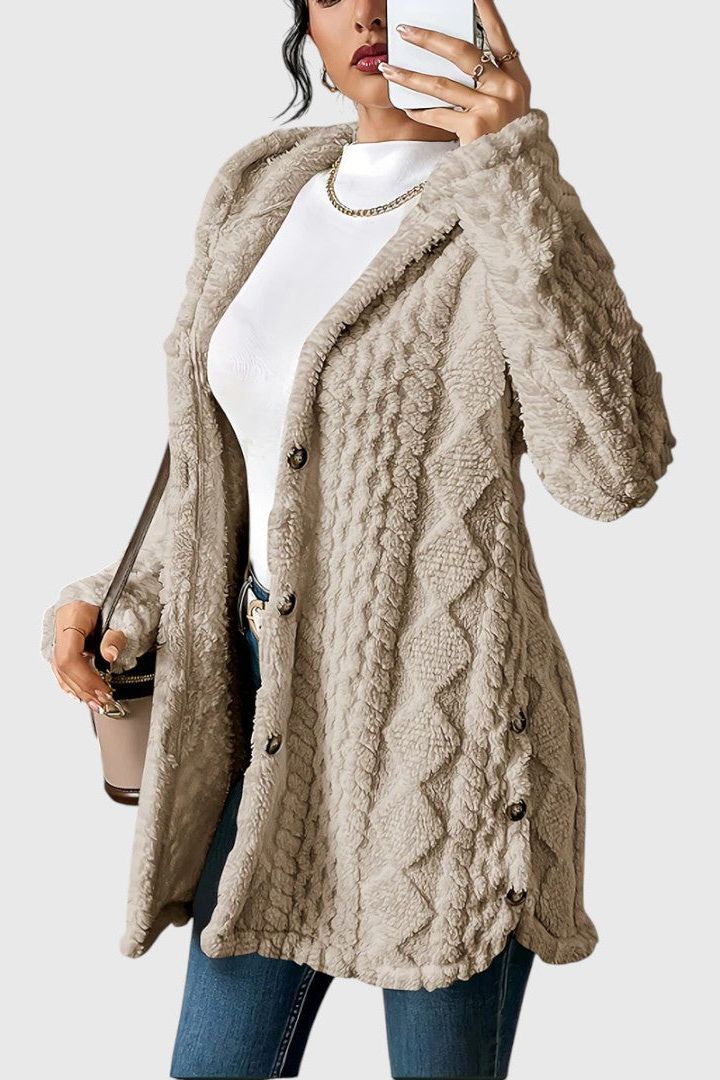 Gladys - Comfortable Mid-length Cardigan