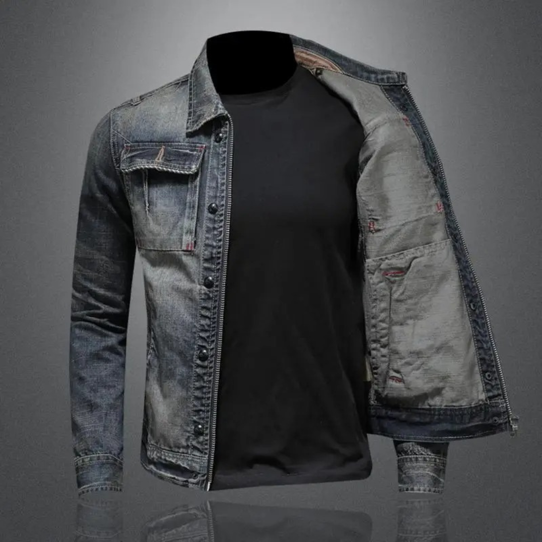 Evan | Washed Denim Jacket For Men
