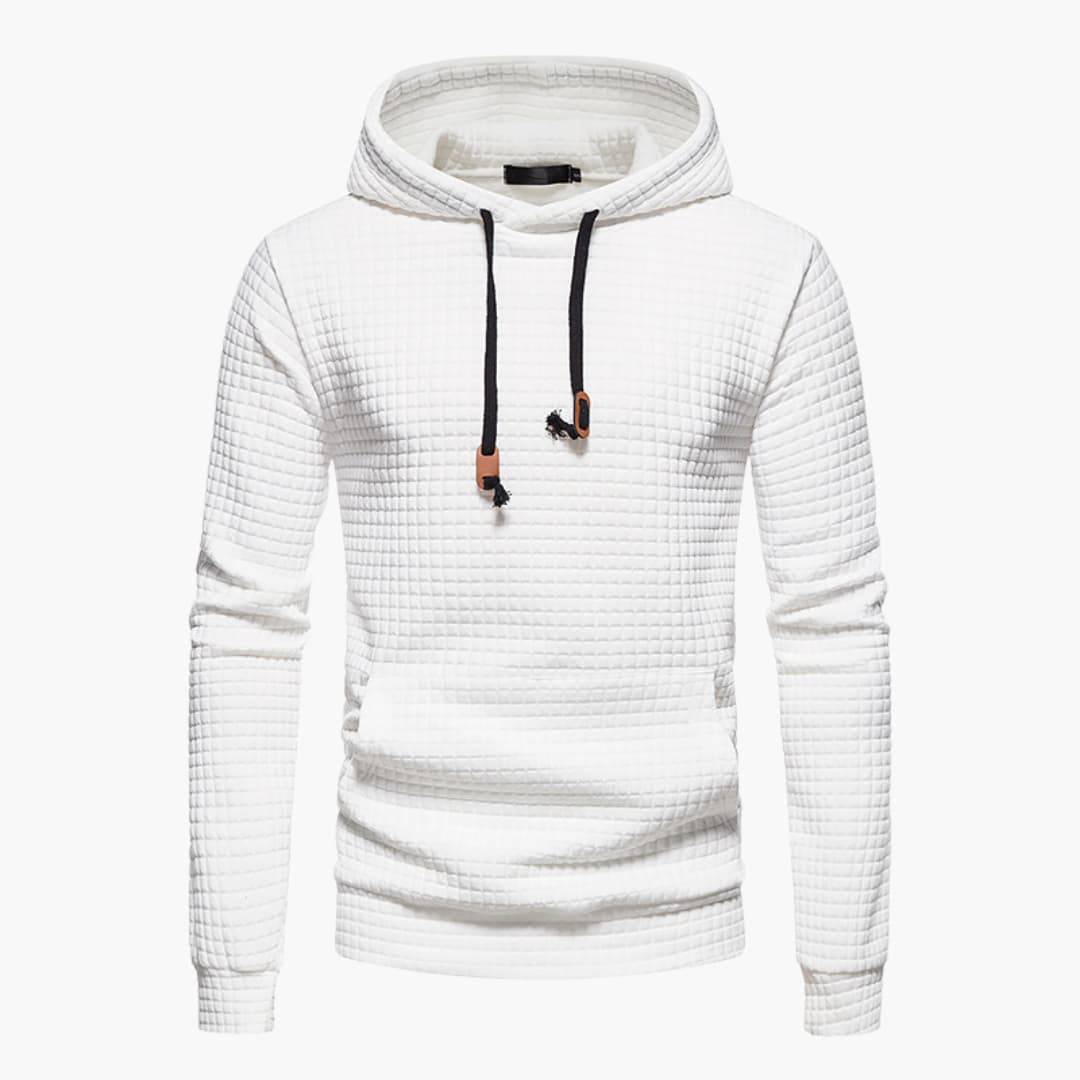 Trevor | Casual Fitted Waffle Fabric Hoodie For Men