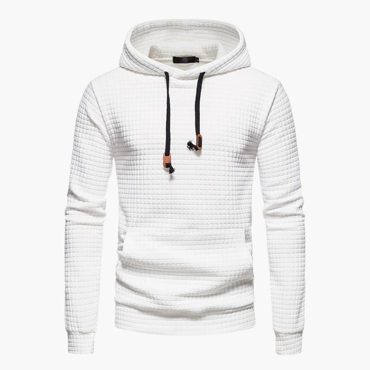 Trevor | Casual Fitted Waffle Fabric Hoodie For Men