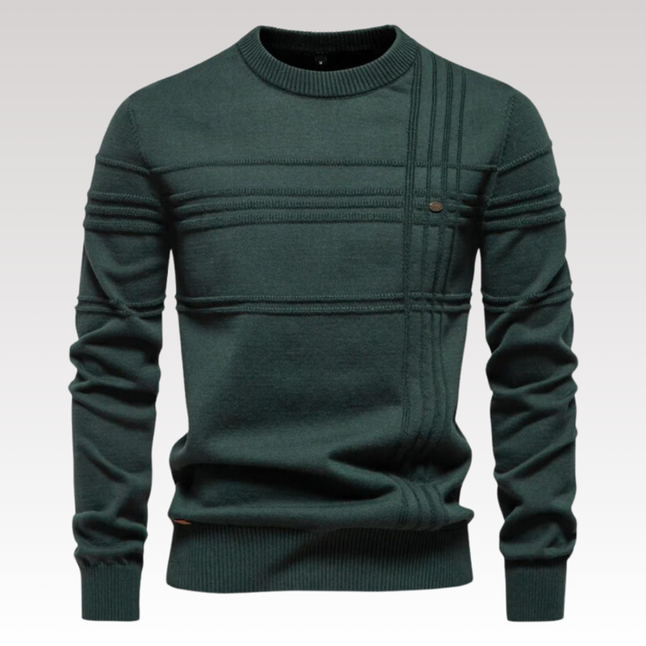 David  | Stylish Textured Crew Neck Sweater For Men