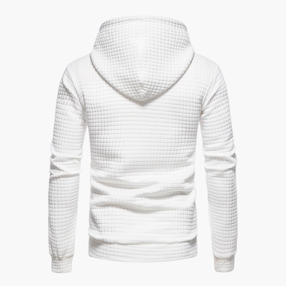 Trevor | Casual Fitted Waffle Fabric Hoodie For Men