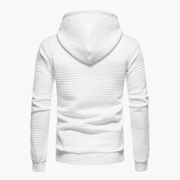Trevor | Casual Fitted Waffle Fabric Hoodie For Men