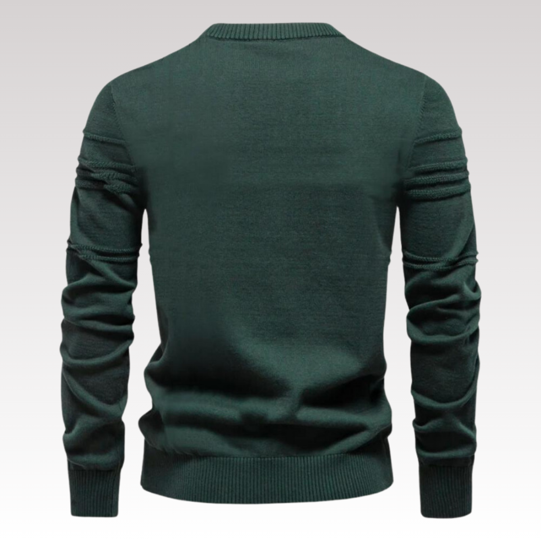 David  | Stylish Textured Crew Neck Sweater For Men