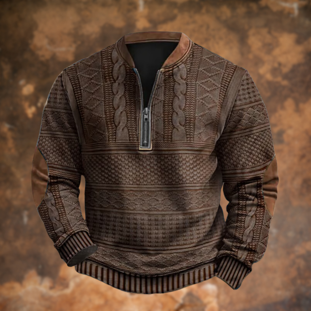 Jilian - Vintage Zip-up Sweatshirt For Men
