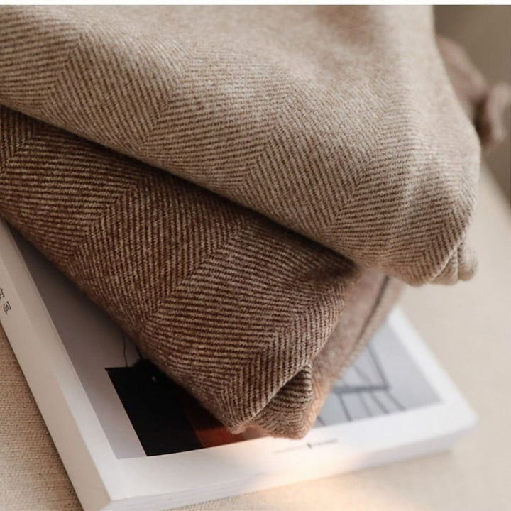 Dennis  | Tailored Herringbone Pleated Trousers For Men