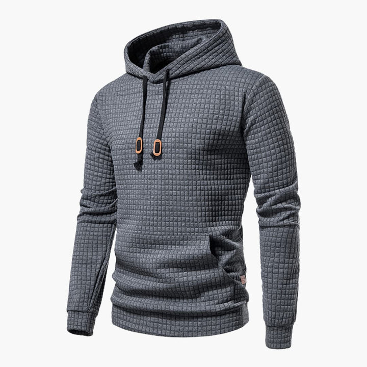 Trevor | Casual Fitted Waffle Fabric Hoodie For Men