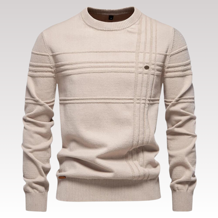 David  | Stylish Textured Crew Neck Sweater For Men