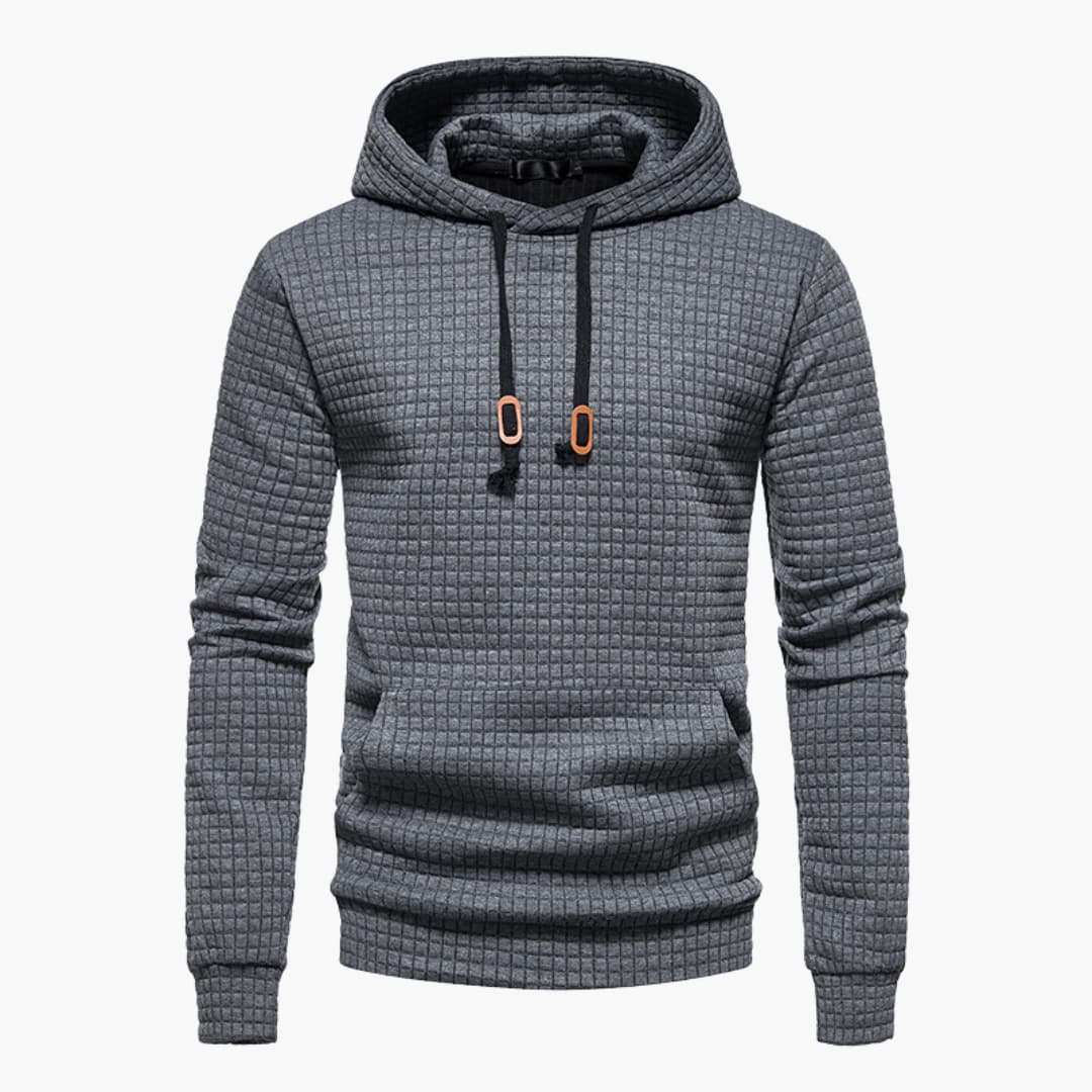Trevor | Casual Fitted Waffle Fabric Hoodie For Men