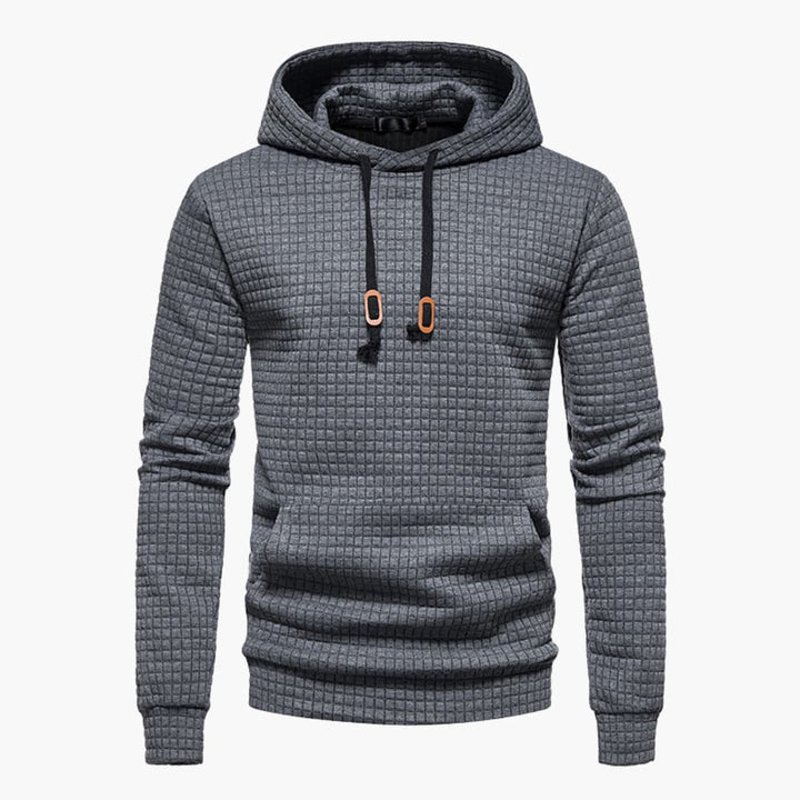 Trevor | Casual Fitted Waffle Fabric Hoodie For Men