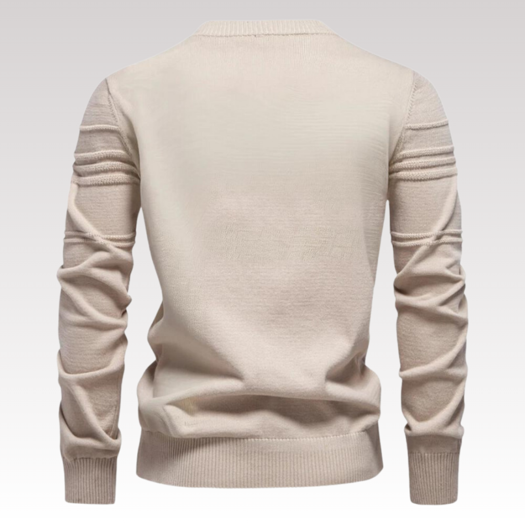 David  | Stylish Textured Crew Neck Sweater For Men
