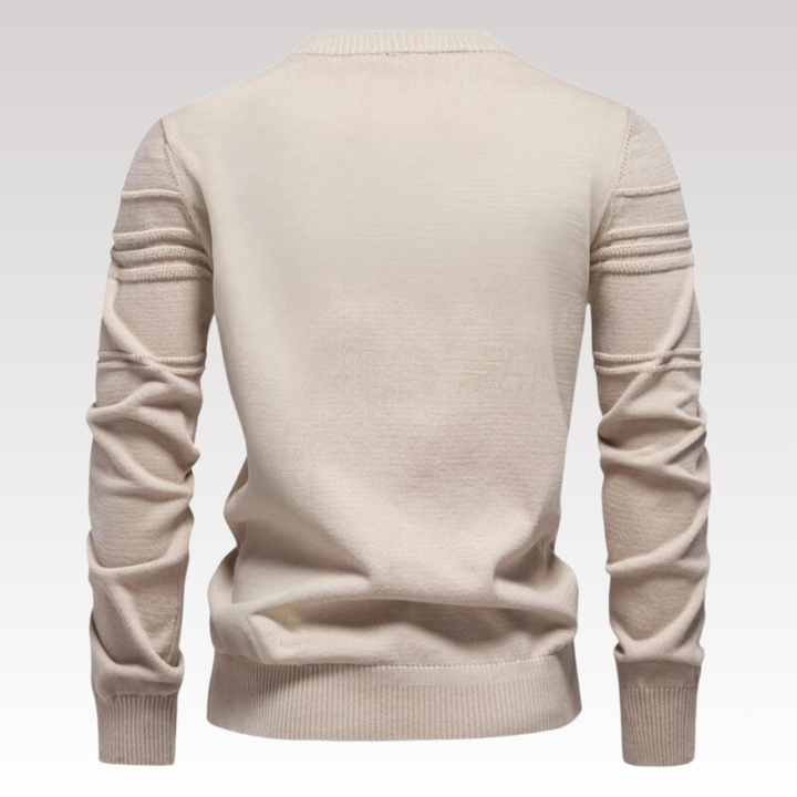 David  | Stylish Textured Crew Neck Sweater For Men