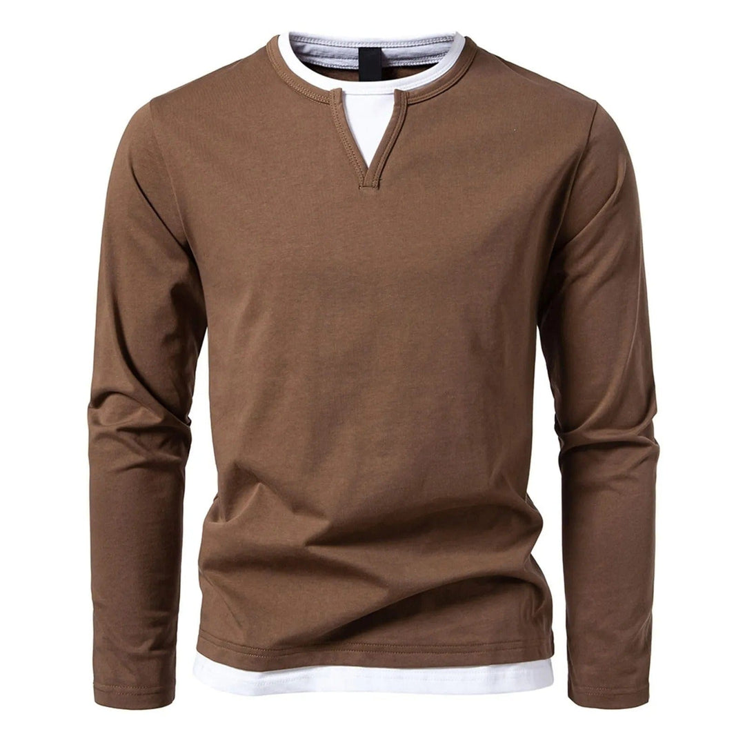 Kent | Stylish Layered V-Neck Long Sleeve Shirt For Men
