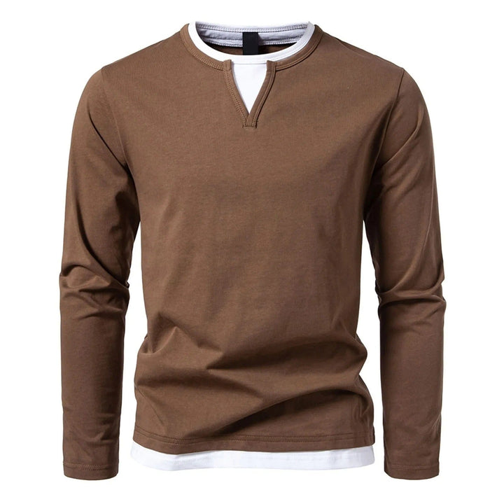 Kent | Stylish Layered V-Neck Long Sleeve Shirt For Men