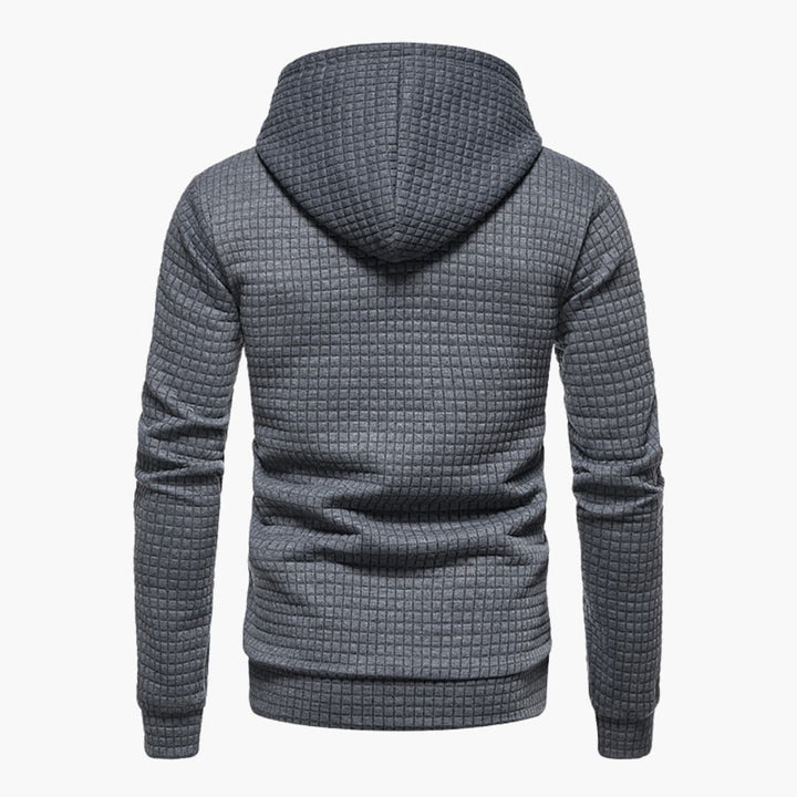 Trevor | Casual Fitted Waffle Fabric Hoodie For Men