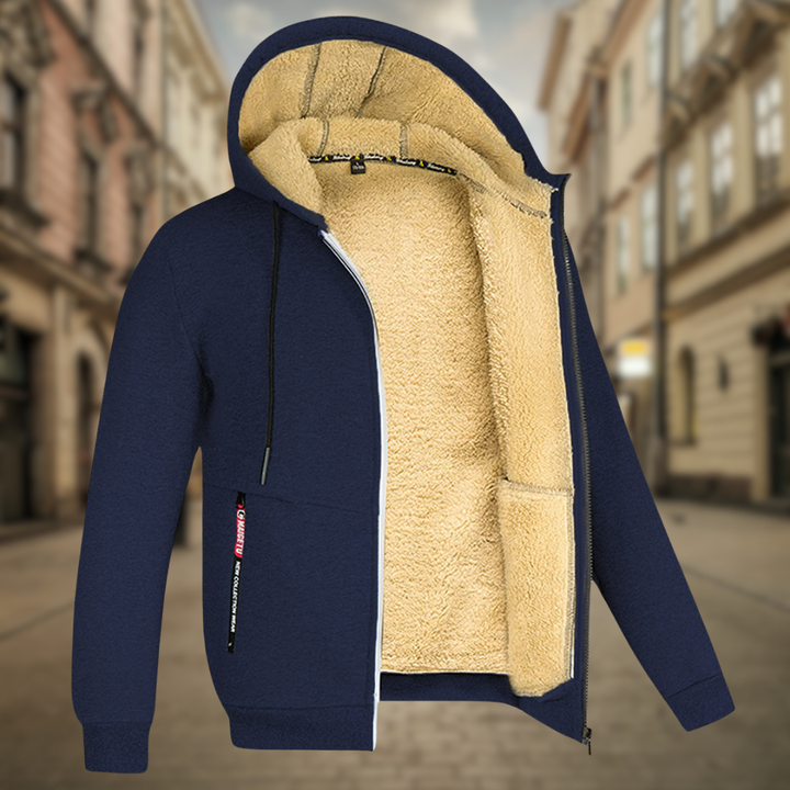 Frank | Warm Hoodie with Fleece Lining For Men