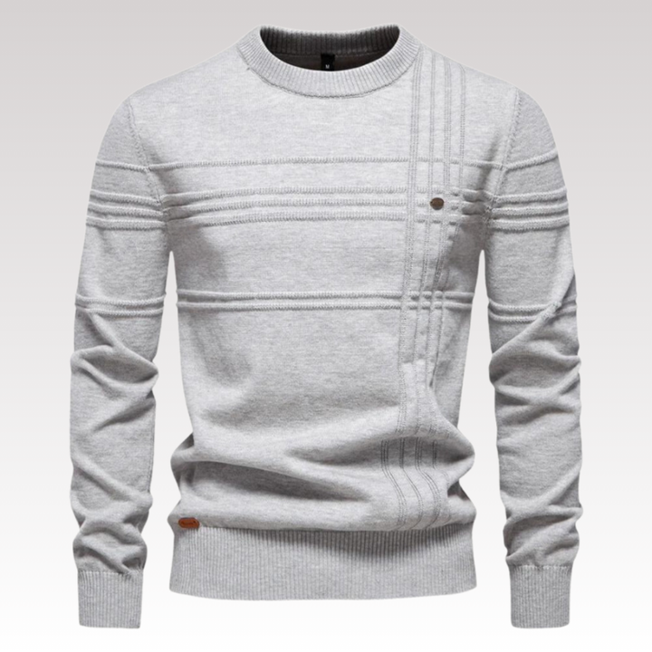 David  | Stylish Textured Crew Neck Sweater For Men