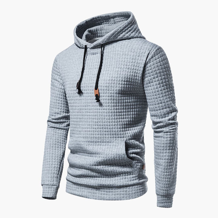 Trevor | Casual Fitted Waffle Fabric Hoodie For Men