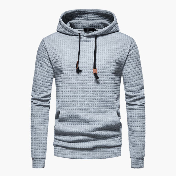 Trevor | Casual Fitted Waffle Fabric Hoodie For Men