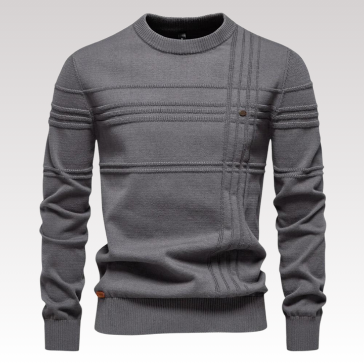 David  | Stylish Textured Crew Neck Sweater For Men