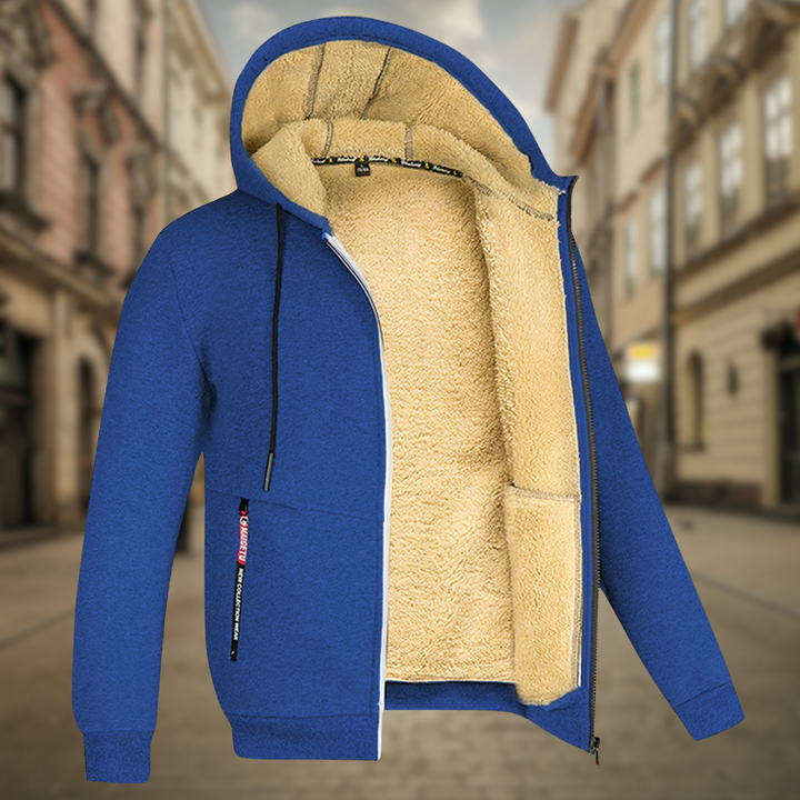 Frank | Warm Hoodie with Fleece Lining For Men
