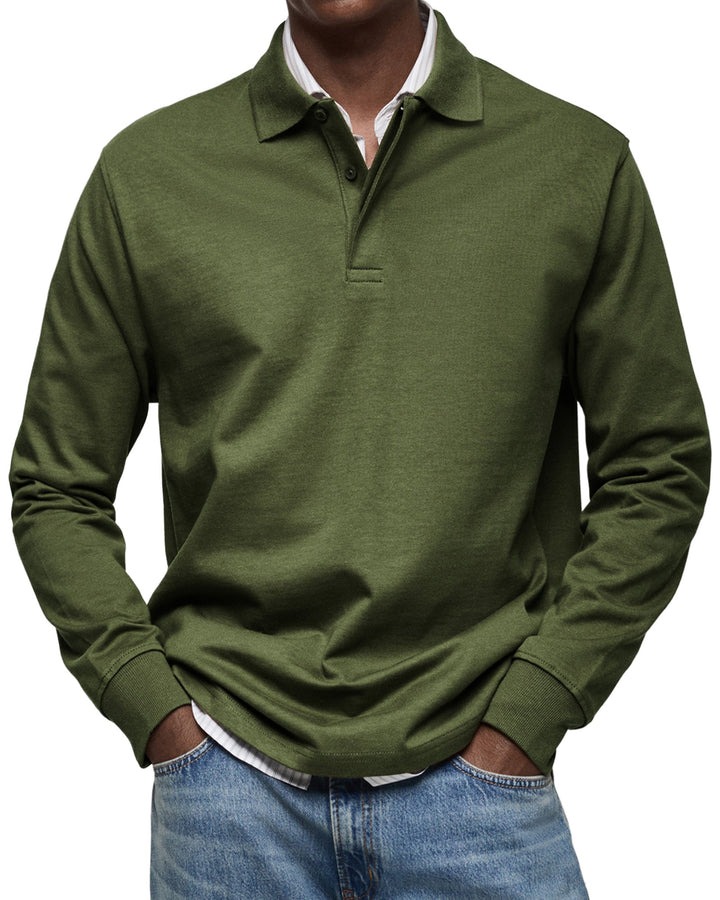Jack | Casual Long Sleeve Polo Shirt For Men