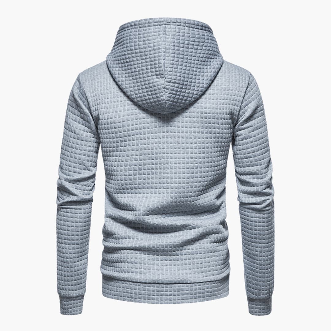 Trevor | Casual Fitted Waffle Fabric Hoodie For Men