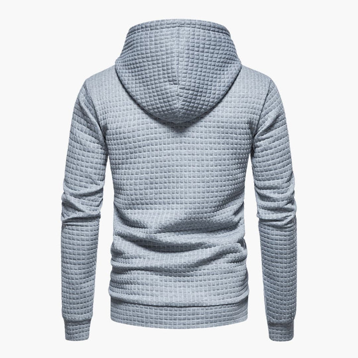 Trevor | Casual Fitted Waffle Fabric Hoodie For Men