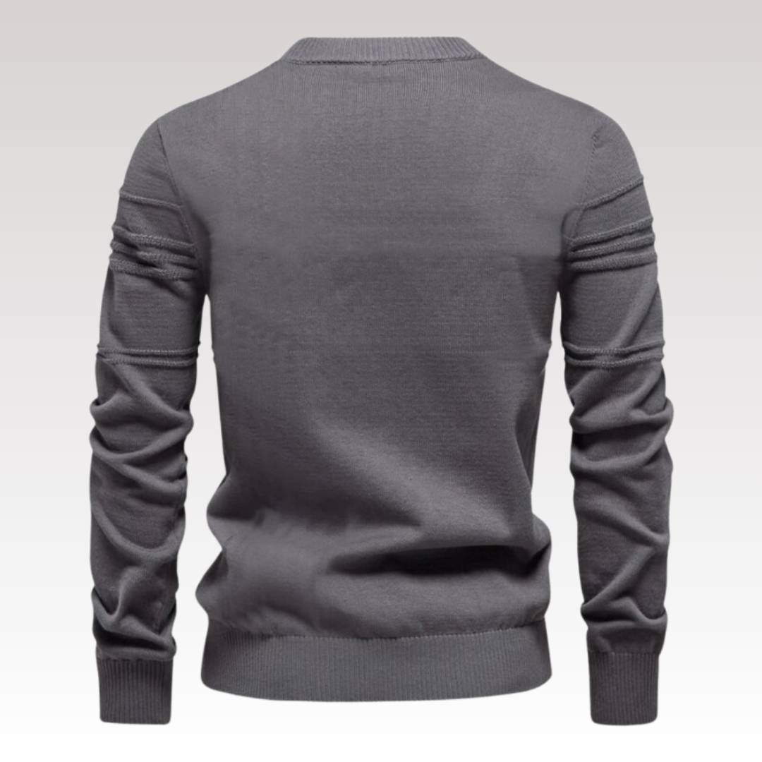 David  | Stylish Textured Crew Neck Sweater For Men
